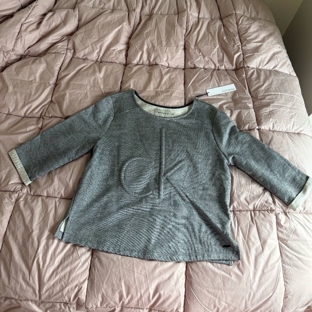 NWT Calvin Klein Jeans Grey Top